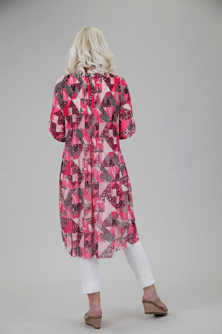 Rio Pink Midaxi Pleat Animal Dress - Goose Island
