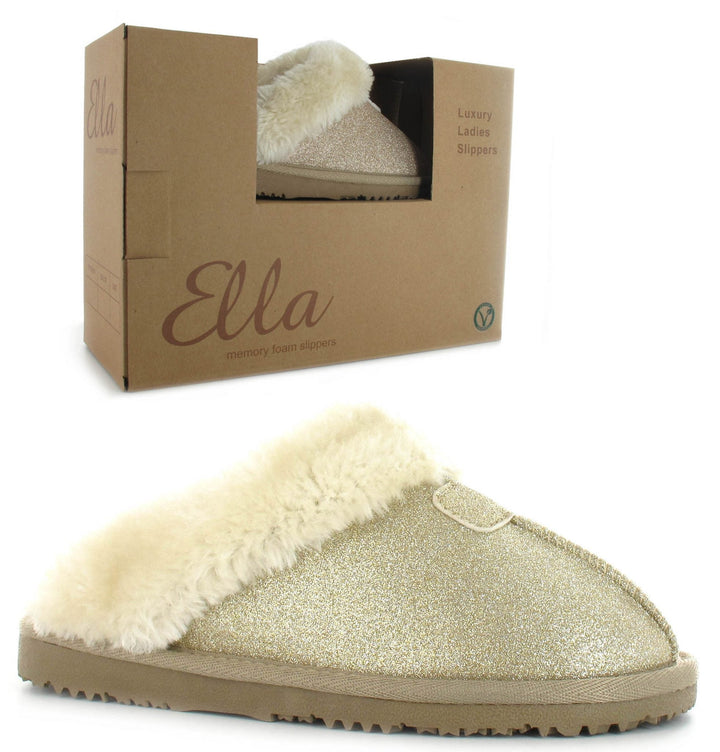Sparkle Gold Slippers - Goose Island