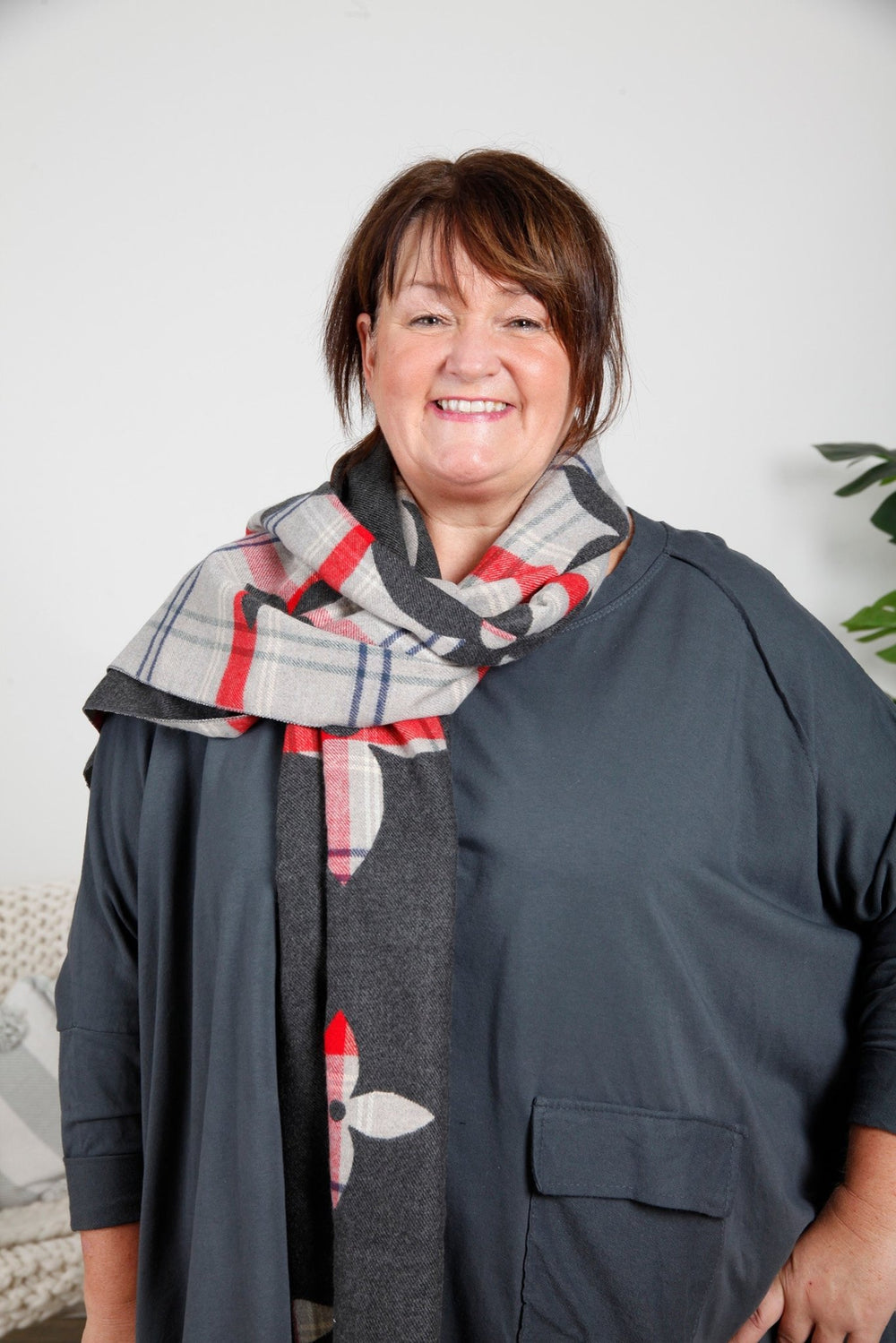 Tartan Petal Scarf - Goose Island