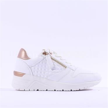 Wedge Side Zip Trainers White - Goose Island