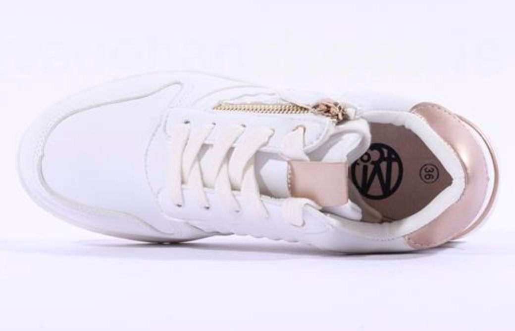 Wedge Side Zip Trainers White - Goose Island