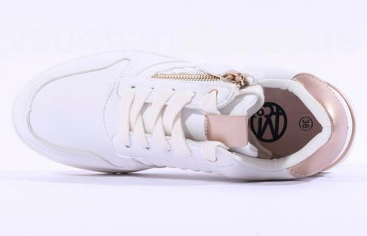 Wedge Side Zip Trainers White - Goose Island