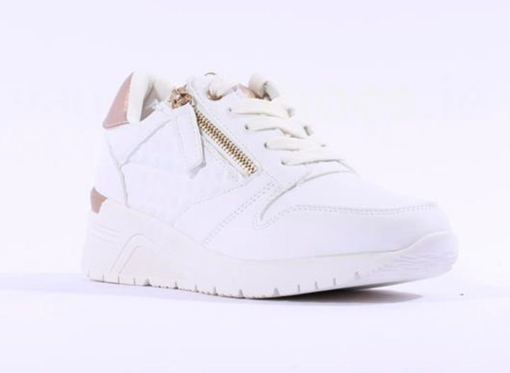 Wedge Side Zip Trainers White - Goose Island