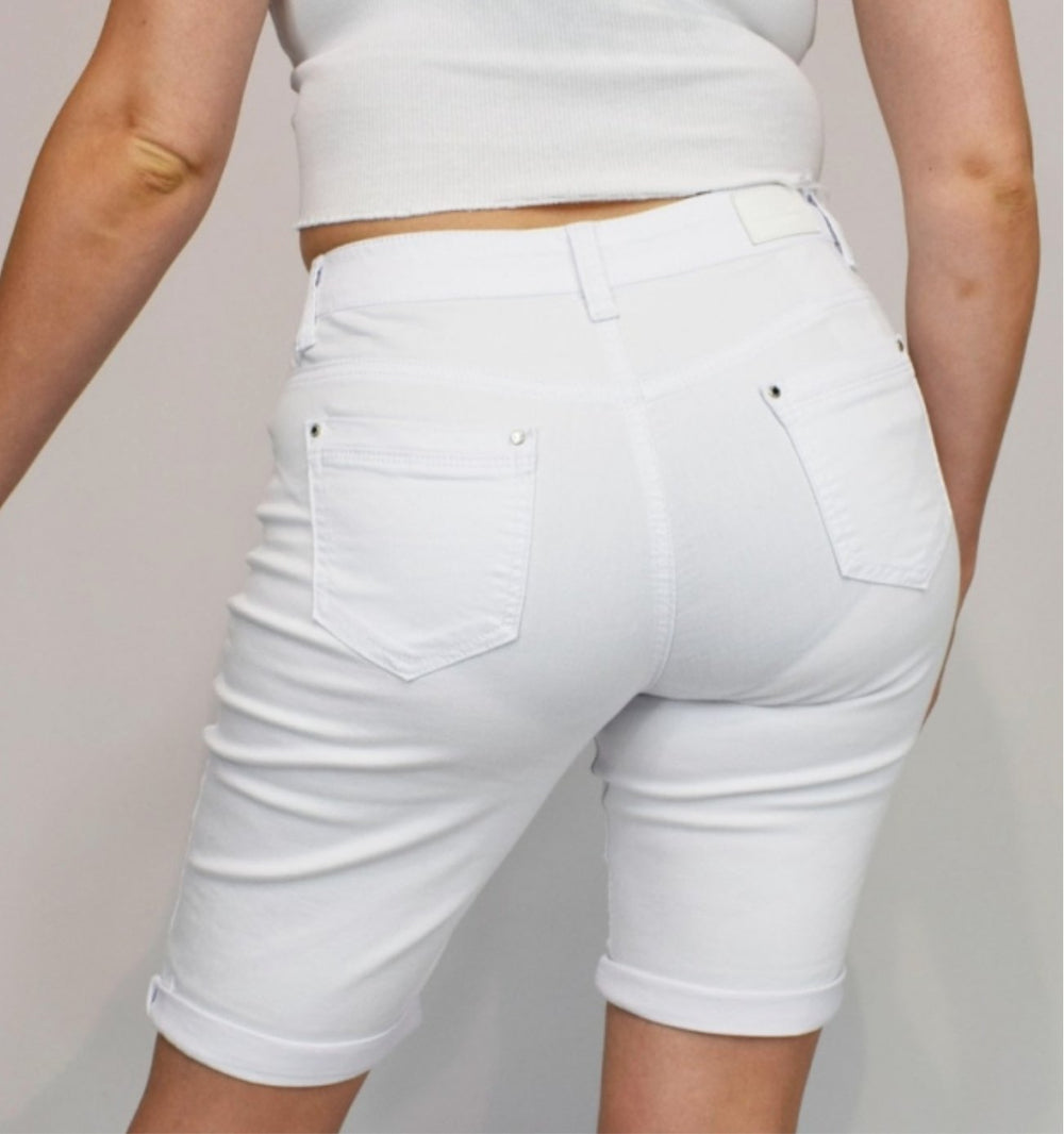 White Denim Shorts - Goose Island