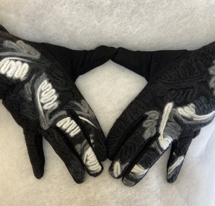 Wool Contrast Gloves - Goose Island