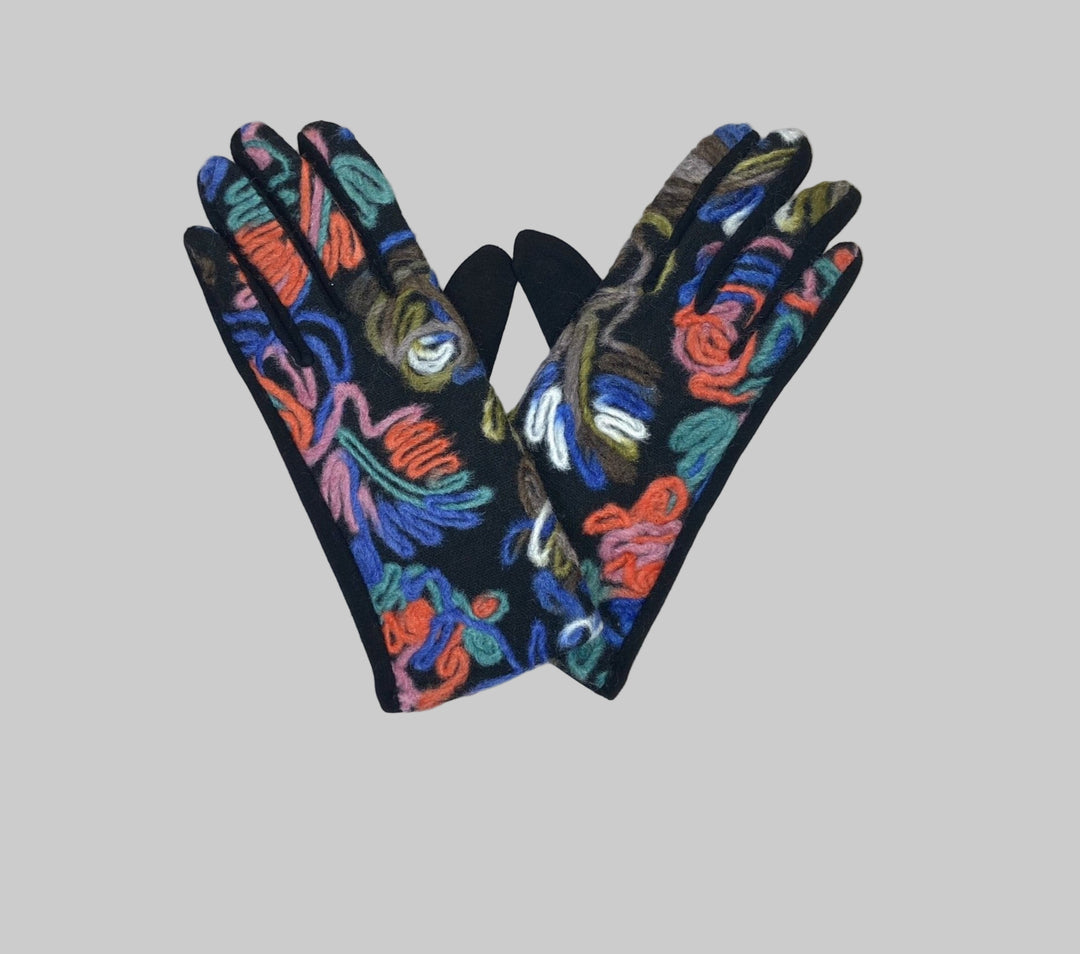 Wool Contrast Gloves - Goose Island