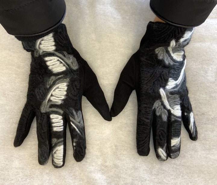 Wool Contrast Gloves - Goose Island