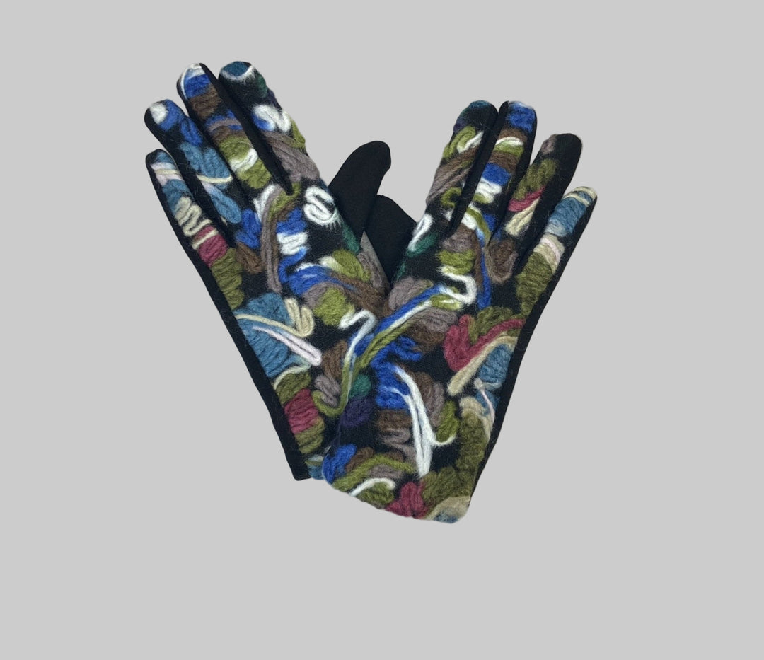 Wool Contrast Gloves - Goose Island