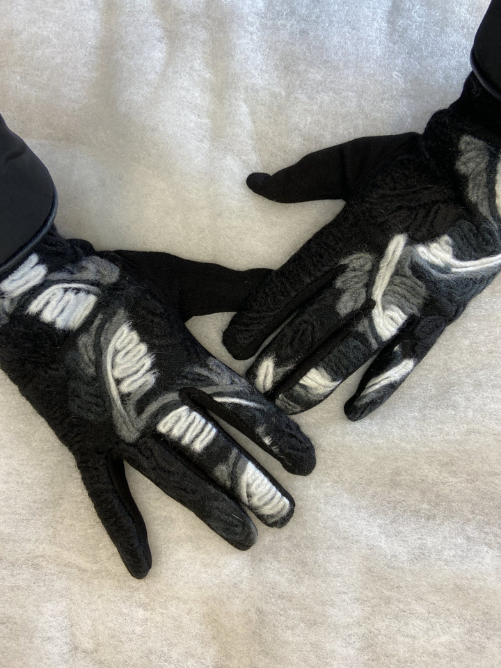Wool Contrast Gloves - Goose Island